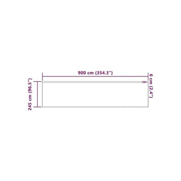 Blondingardin - vidaXL - Hvit - Polyester - 900x245 cm - Lysfiltrerende - Mørklegging Hvit