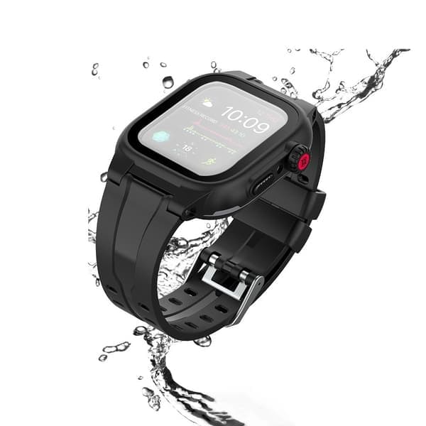 ShellBox-ranneke Apple Watch 44mm vedenpitävä musta