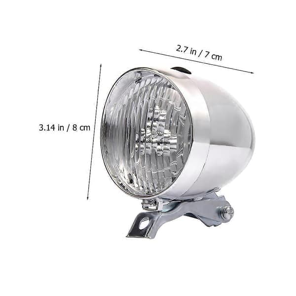 Cykellykta Fram Retro LED Vintage Nattcykling Silver Silver 8x8cm