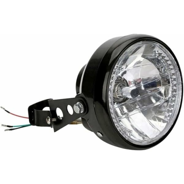 Rund motorsykkel frontlykt - LED-projeksjon med monteringsbrakett - Halogen LED 12V 7\"