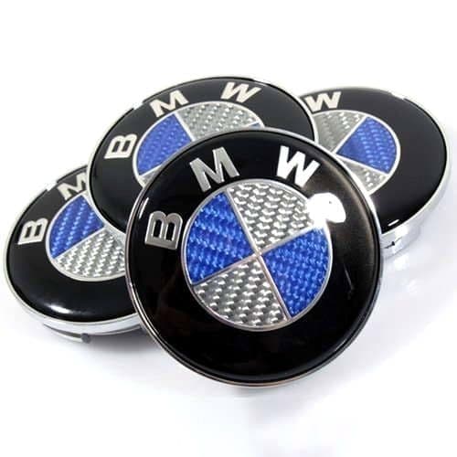 BMW Centerkapsler / Hjulkapsler Bil Emblemer - 4-pak 68mm - Carbon 68mm - Carbon