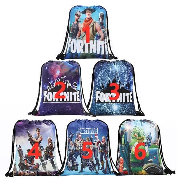 Fortnite Gympapåsar 6 Modeller DRAGSKOSRYGGSÄCK Julklappar Grå Grå Modell 2 Modell 2