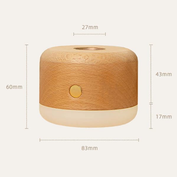 Aromaterapi Lampe 4000K 2000mAh Batteri 8,3x8,3x6cm Natlampe