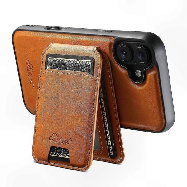 Avtakbart magnetisk kortholder-telefondeksel for 16 - Svart