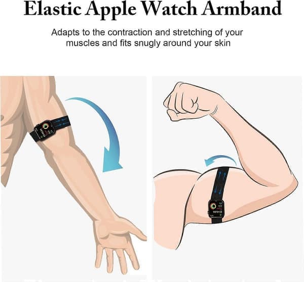 2025 Seneste Model Elastisk Ankel-/Armbånd Kompatibel med Apple Watch 49mm 46mm