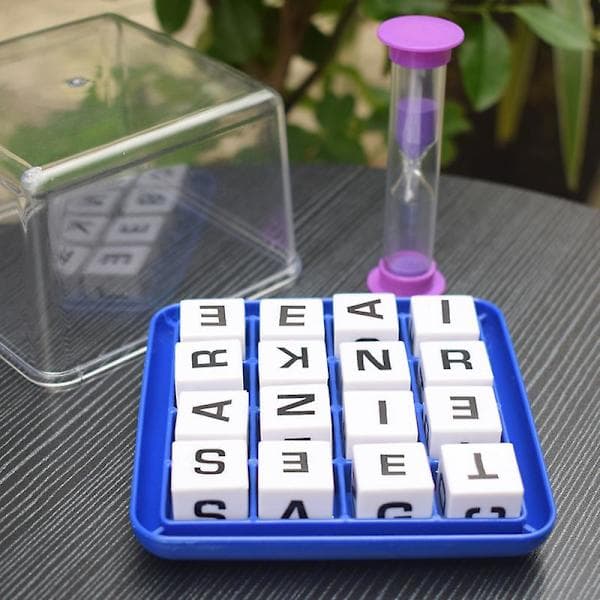 Word Link Boggle -lautapeli, 3 minuutin sanahakupulmapeli, opettavainen perhejuhlapeli lapsille