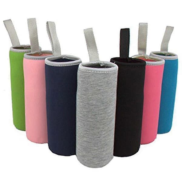 7-pack glasflaskhylsor 35 Cl - 56 Cl neoprenisolerade dryckesflaskskydd, flerfärgade