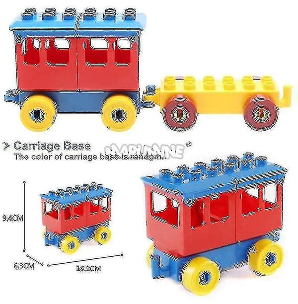 Batteridriven Duplo-tågbyggstenar Utbildningsspel Leksak Ty Yellow