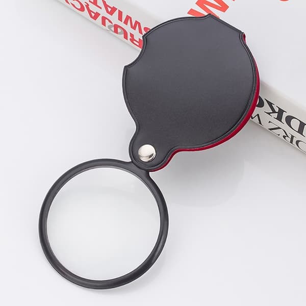 Håndholdt forstørrelsesglas, 6X Mini Sammenfoldelig Læseforstørrelse 60mm