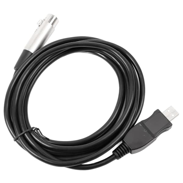 USB til XLR Mikrofonkabel - Profesjonell Stabil Innspillingskonverteringskabel for PC, 3m/9.8ft