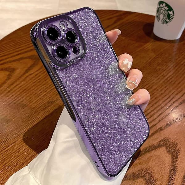 iPhone 12 Pro Glitter Luksus Deksel - Søtt Fleksibelt Plating Deksel, Kamerabeskyttelse, Støtsikkert, Motedesign for Kvinner og Menn Glitter standard