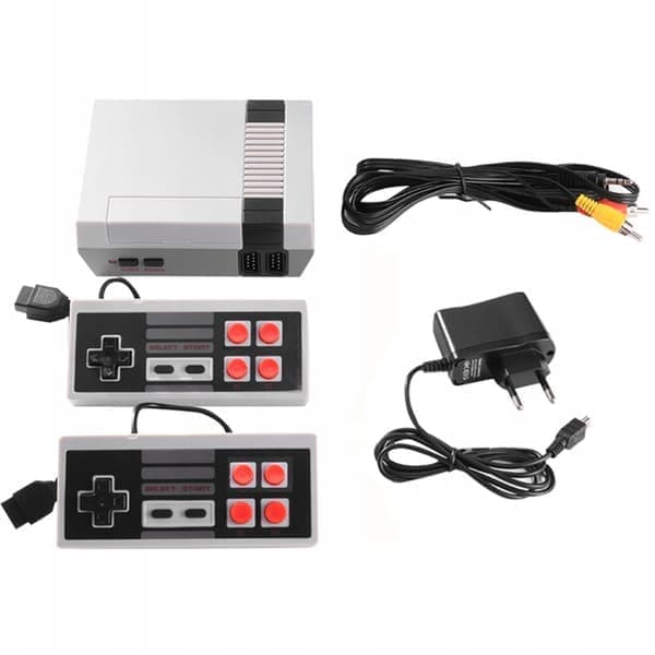 Retro videospelskonsol med 620 klassiska spel och dubbla handkontroller