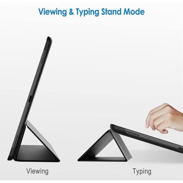 Tabletcover - E.F.CONNECTION - til iPad (9.7\") - Multi-vinkel beskyttelse - Silikone - TPU Sort