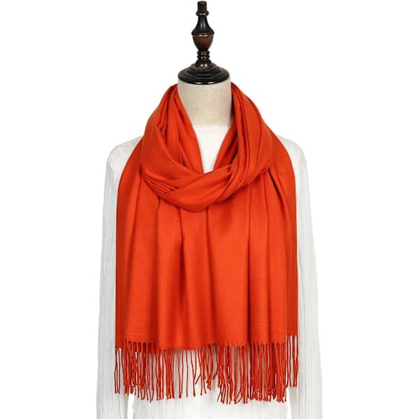 Pashminasjalar, halsdukar och omslag för kvinnor, bröllopssjalar, vinter, kamelfärg Camel