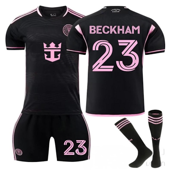 2025 uusi Messi No.10 Miami jalkapallopaita lyhythihainen setti aikuisille ja lapsille No.23 BECKHAM M