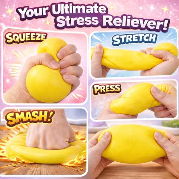 Dumpling Squishy, sødt blødt stressaflastende klemmelegetøj, sensorisk fidget-bold (gul) yellow