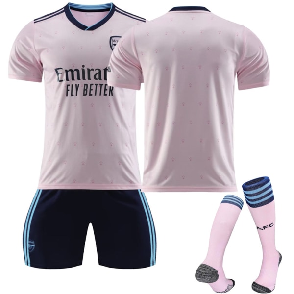 22-23 Arsenal 2 udebane rosa nr. 9 Jesus trøje 8 Erdgau 19 Pepe fodbolduniformssæt no number 2XL