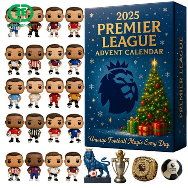 Premier League Adventskalender – 24-dagars julöverraskningsdekorationer presentförpackning