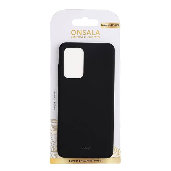 ONSALA Samsung Galaxy A52 / A52s Mobilcover Silikone Sort