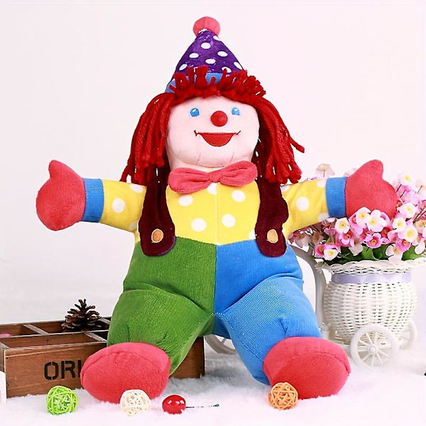 Clowndocka tidig utbildning Leksaksdocka Litet hänge Krama docka Handdocka Lärohjälpmedel Baby Lugnande plyschdocka