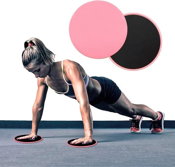 Dobbeltsidede Core Sliders Core Sliders Ultimate Trainer Gym, Måtte og Hårdt Gulv Træning Dobbelt Hjem Pink Pink