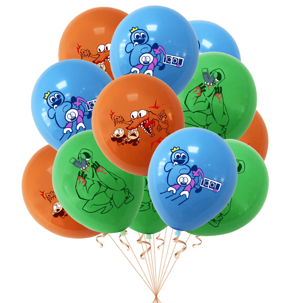 Rainbow Friends Bursdagsfest Dekorasjon Banner Topper Ballong Barn