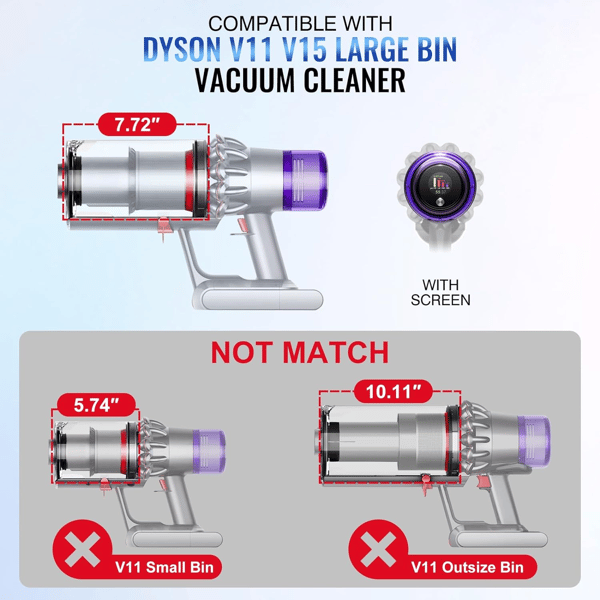 Pölysäiliö Dyson V11, V15, SV14, SV15, SV22 -pölynimureille