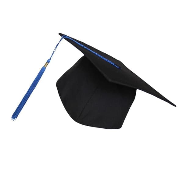 Studenthuer med kvaster Dimissionsceremoni Festtilbehør Dimissionshat Fotorekvisit til Studerende Blå 23*23CM