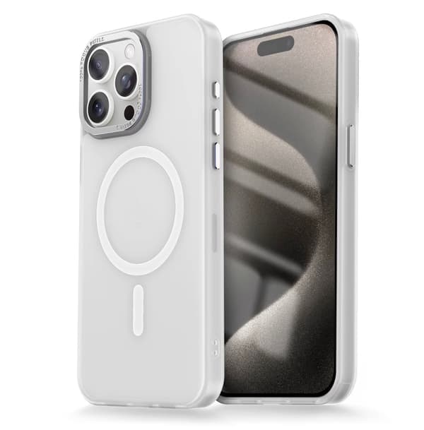 iPhone 12 PRO MAX Skal – Magsafe Frostat Skal – Hvit Hvit Hvit Hvit white