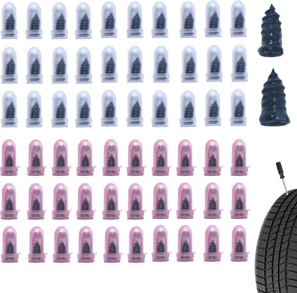 Dækreparationssæt med søm 60 dele til bil og motorcykel