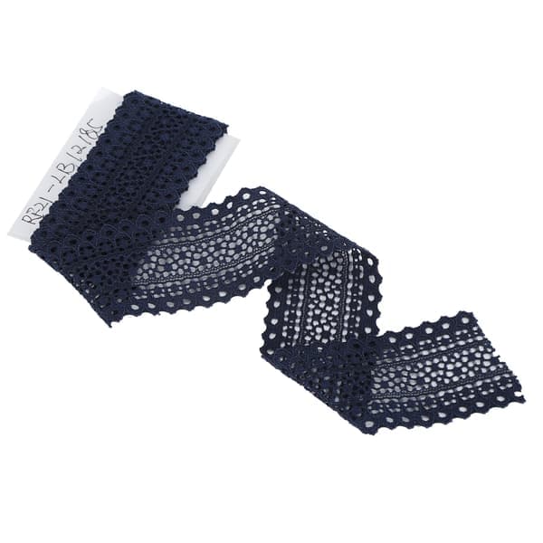 Snedsnodd sömnadstillbehör presentinslagning DIY-material 10 yard 3,5 cm bredd mörkblå