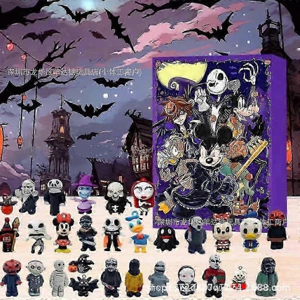 2025 Julekalender - Nye Halloween Doomsday Blind Box-ornamenter, Kreative Blind Box-leker E