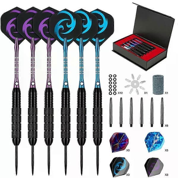 6-pakning 24g Dartpiler Steeldart Profesjonelt Stål Dartssett Rustfritt Stål 16 cm