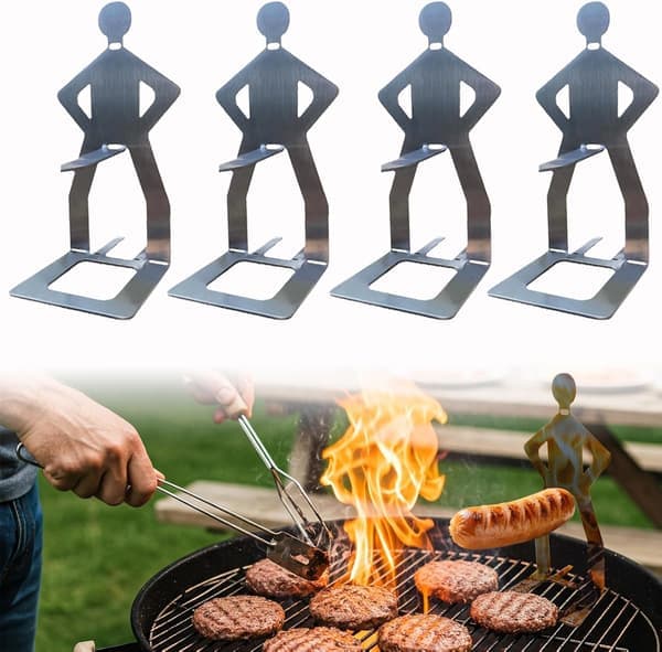 4 morsomme BBQ-tilbehør Shooter Keepers bærbar grillplass i rustfritt stål