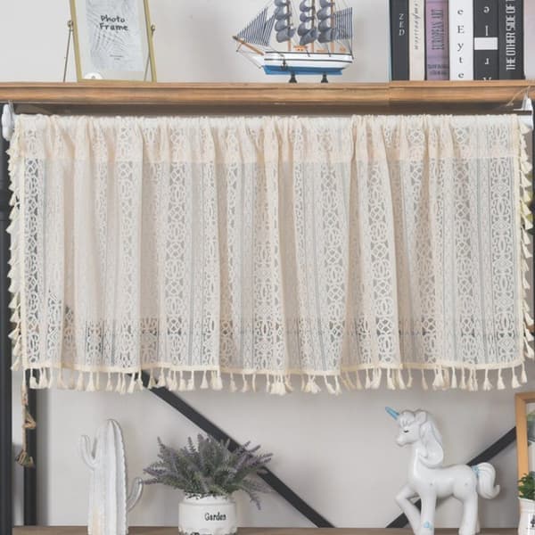 Kort Skørt Bistro Gardin, Boho-stil, 1 stk, B150×H45cm
