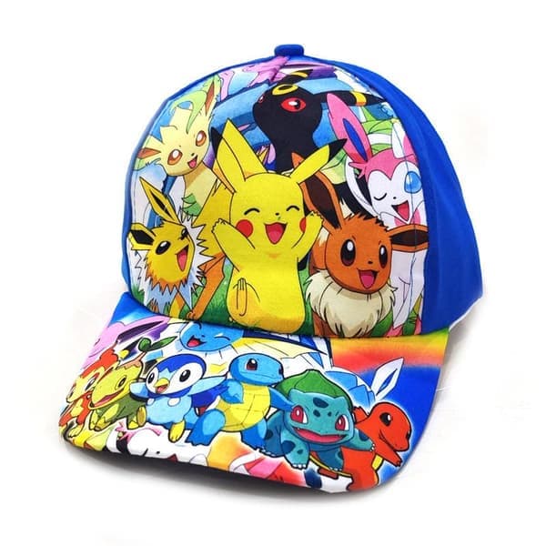 Pikachu Anime Signerade Basebollkepsar Justerbar Keps för Barn
