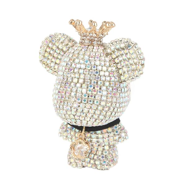 Bilventilationsfrisker med rhinestone bjørne tilbehør
