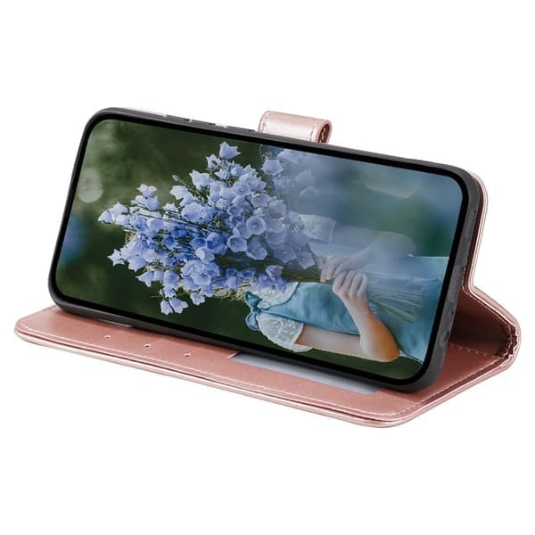 SKALO iPhone 15 Mandala Plånboksfodral - Roséguld rosa guld