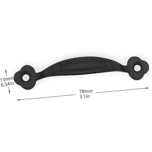 10 Retro Knotter Dørhåndtak Rustikk Senteravstand Sinklegering (80mm)