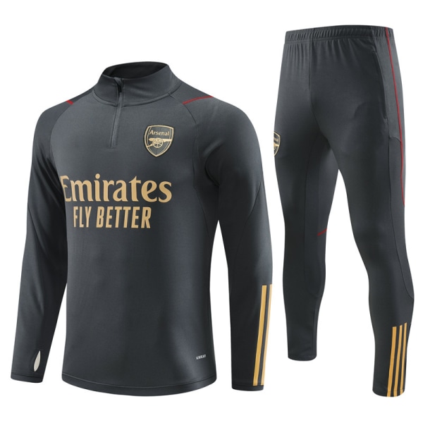 23-24 Ny Arsenal langærmet halv-træk træningstøj langærmet trøje sæt Julegave M