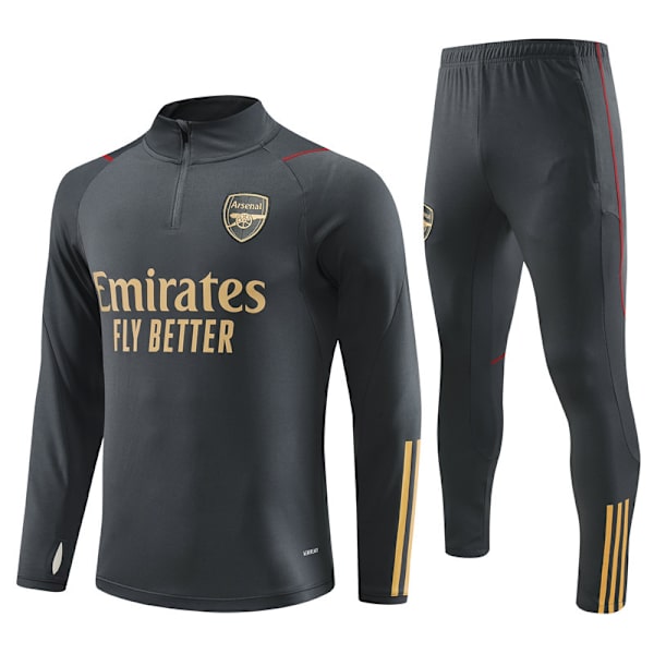 23-24 Ny Arsenal langærmet halv-træk træningstøj langærmet trøje sæt Julegave XL