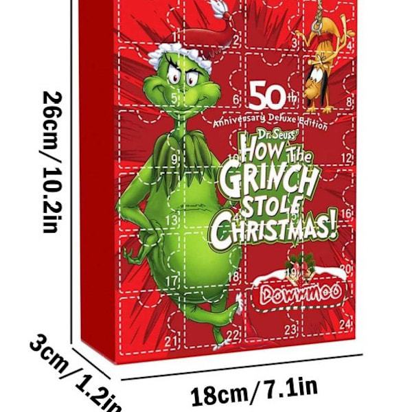 2024 Luova Grinch Hirvi 24 Päivän Countdown Yllätys Joululahja Sokkelolaatikko Style 1