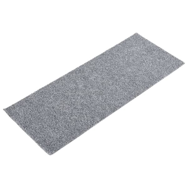 Selvklebende trappematter 15 stk 60x25 cm lysegrå rektangulær