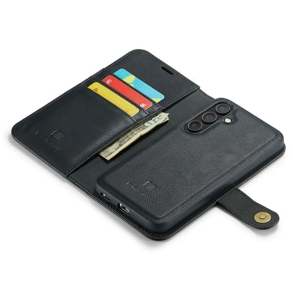 DG MING Samsung S25 FE 2-i-1 Magnet Pung etui - Sort Sort