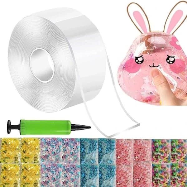 DIY Boble - Blåser Nanotape Kit Stress - Lindrende Sett Blås Boble Tape DIY Sett