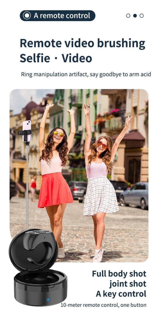 Trådløs Bluetooth-fjernkontroll for TikTok og kamera Liten håndholdt