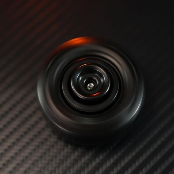 EDC Fidget Sliders Open Armor Spinning Top Fidget Legetøj Stresslindring til Voksne Magnetisk Metal (Sort)