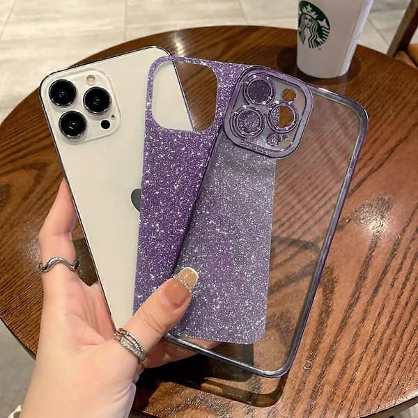 iPhone 12 Pro Glitter Lyx Skal - Sött Flexibelt Pläteringsskydd, Kameraskydd, Stötsäkert, Modedesign för Kvinnor & Män Glitter standard