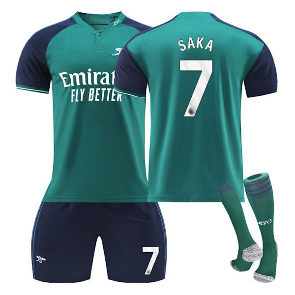 Arsenal 23-24 andra bortaställ för vuxna och barn NO.7 SAKA XL