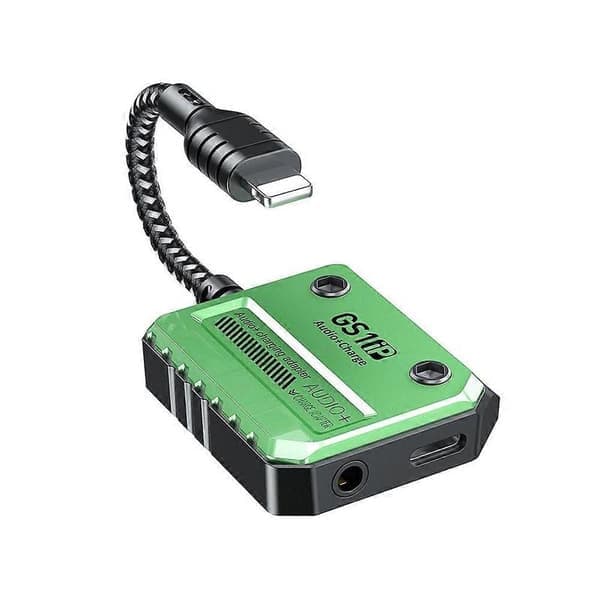 GS1 30W Quick Charge Adapter Audioadapter til iPhone Aux 3.5mm Audio Converter til iPhone 12/13/14